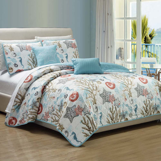 Sobrecama Rt Designer Juego 5 Piezas Reversible - King
