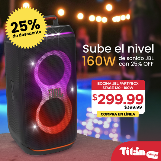 Bocina JBL PartyBox 120 / 160W / Negro