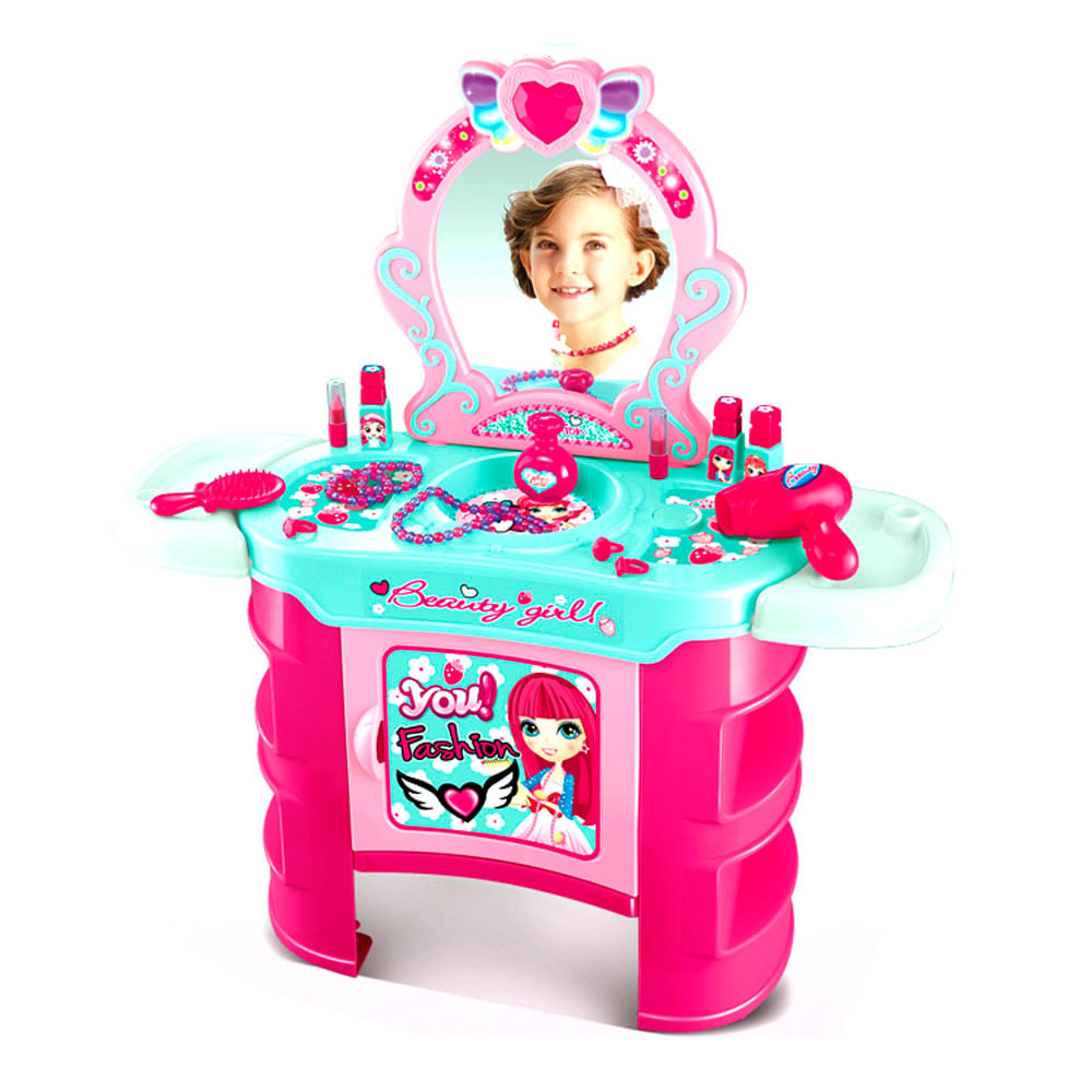 Juego De Mesa De Belleza Con Música y Espejo