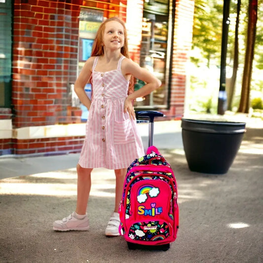 Mochila Durable Con Ruedas Estampada