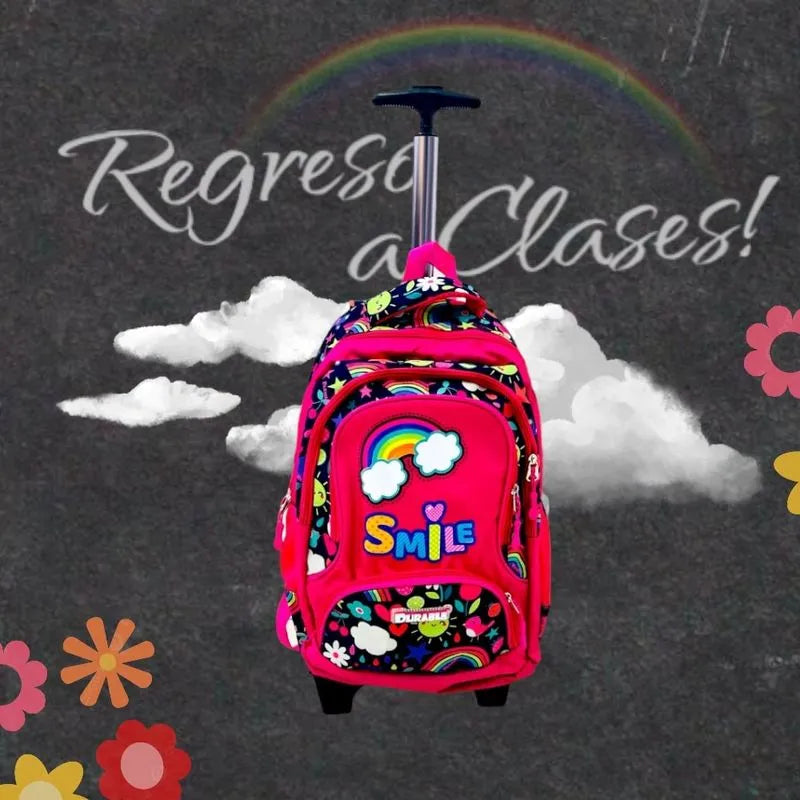 Mochila Durable Con Ruedas Estampada