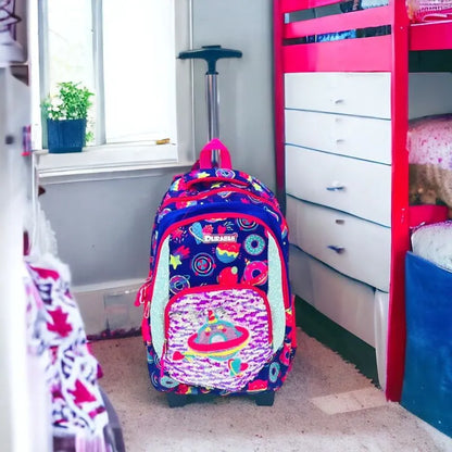 Mochila Estampada Con Ruedas Durable