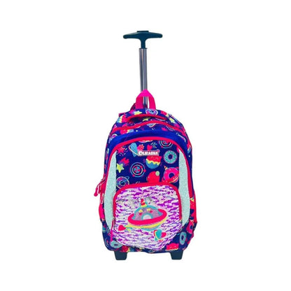 Mochila Estampada Con Ruedas Durable