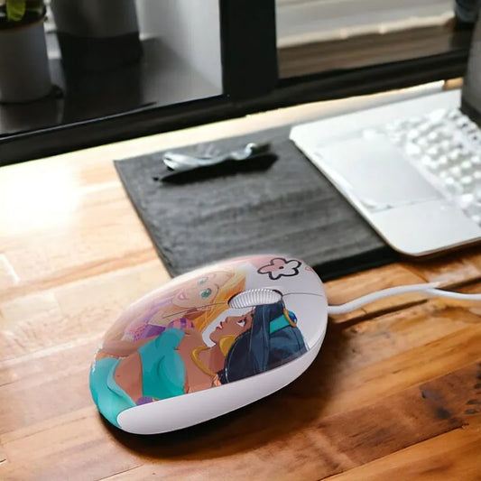 Mouse 3D  Xtech Edición Disney Princesa / Con Cable