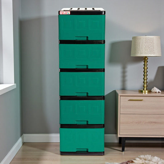 Gavetero Plastimas Verde Oscuro 5 Gavetas