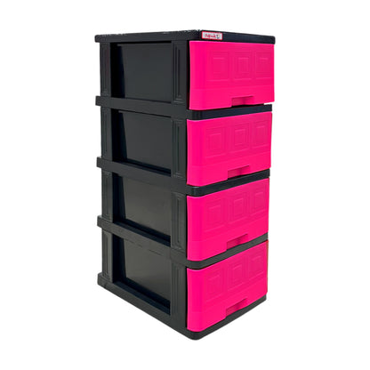 Gavetero Mediano De 4 Gavetas Magenta Plastimas