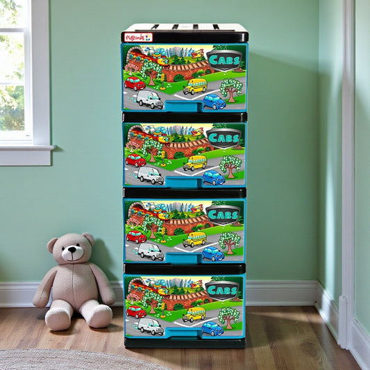 Gavetero Plastimas Carros 4 Gavetas