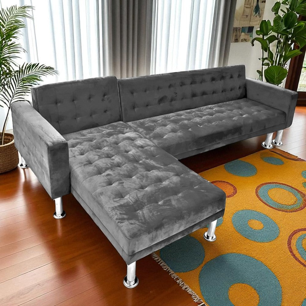 Juego De Sala Elements Furniture En Forma De L Patas De Metal Negro