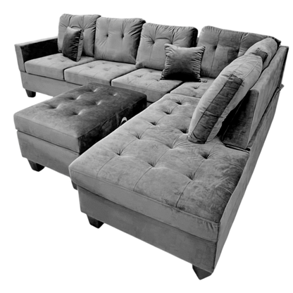 Juego De Sala Elements Furniture Forma L D-Grey
