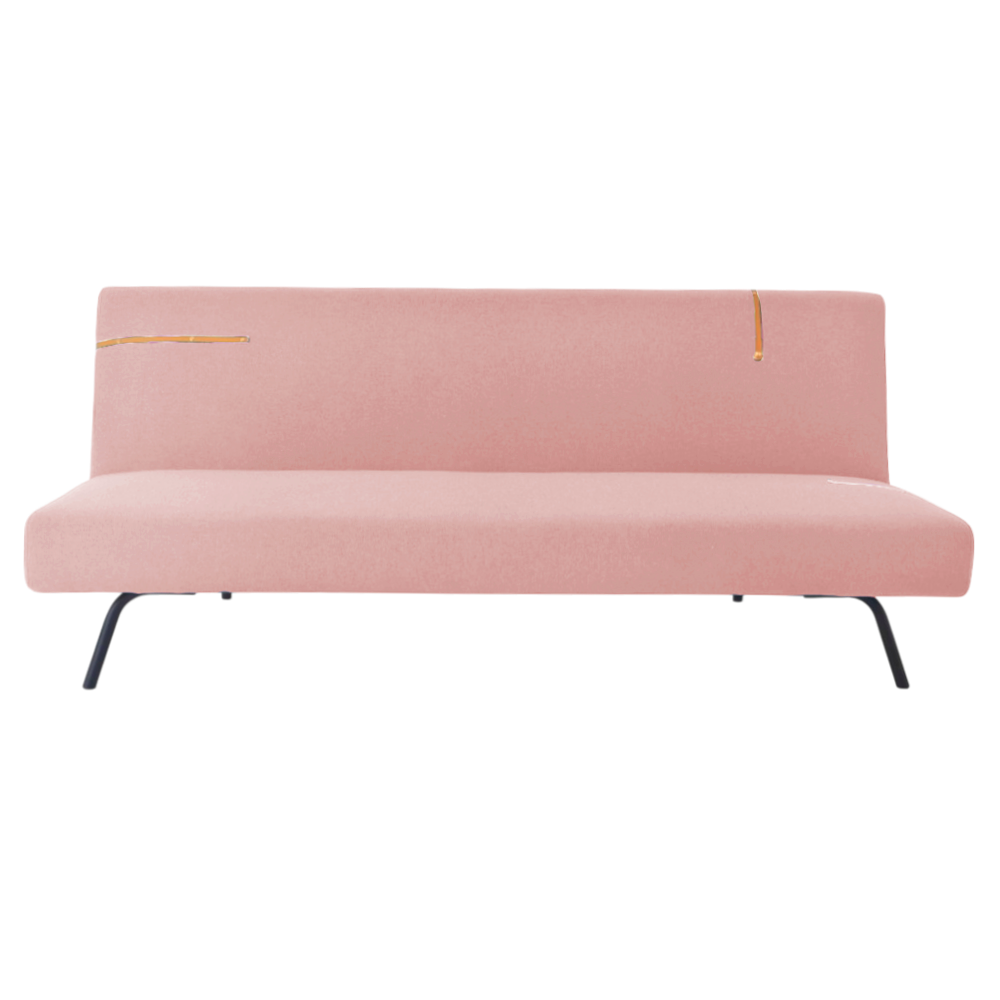 Sofá Cama Venetto Home Base De Metal Pink