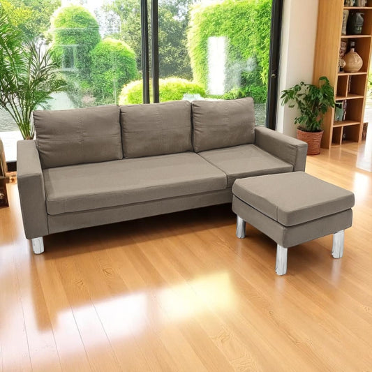 Juego De Sala Elements Furniture En Forma L 2Pz Brown