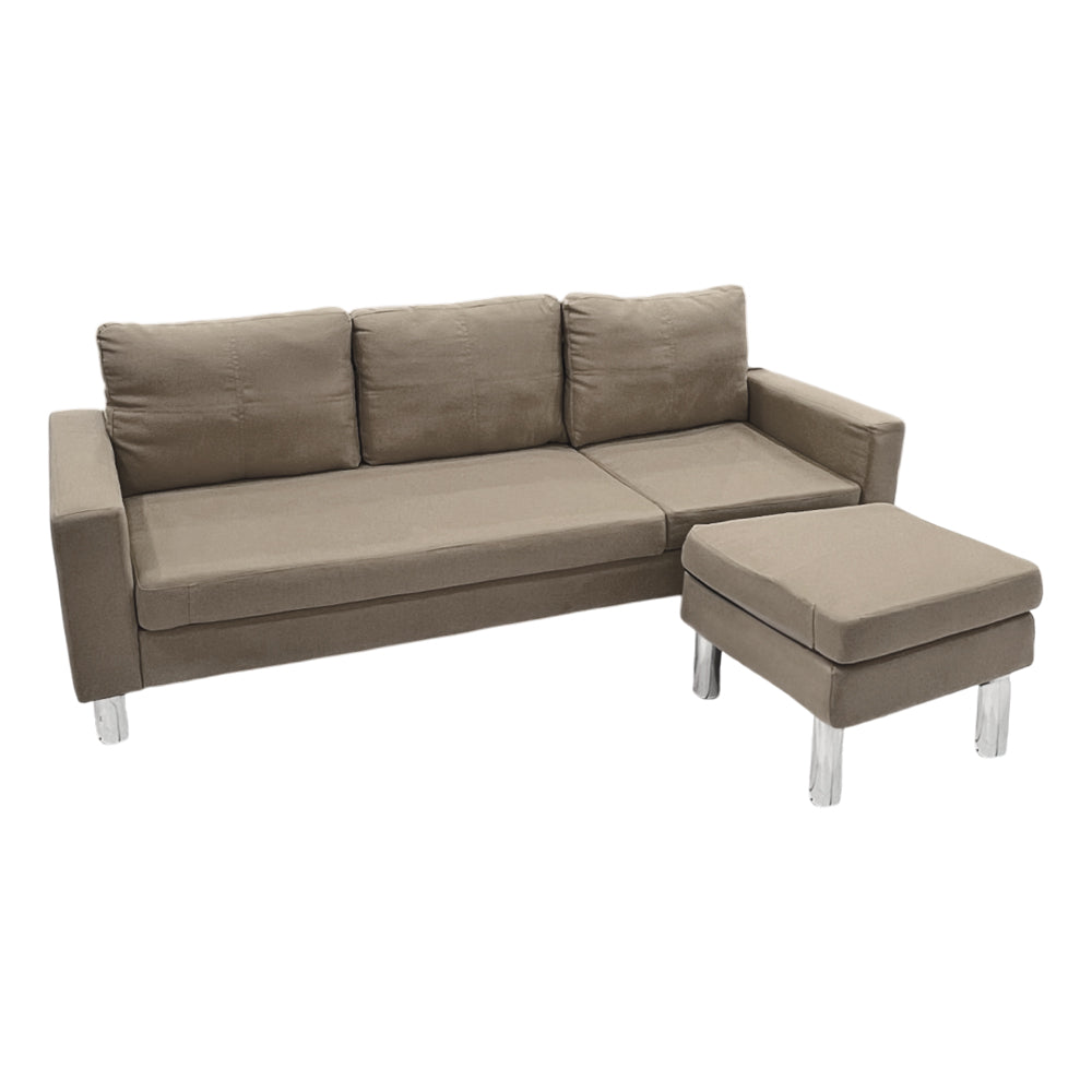 Juego De Sala Elements Furniture En Forma L 2Pz Brown