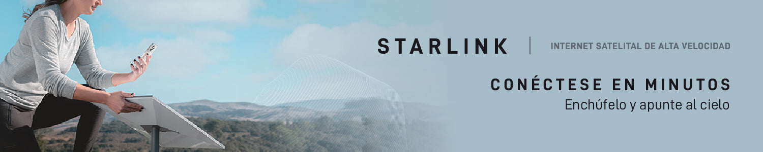 Starlink: Internet Satelital de Alta Velocidad: Conéctese en minutos.  Enchúfelo y apunte al cielo.