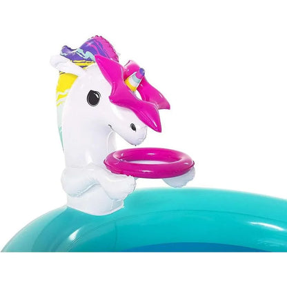 Piscina Bestway Centro de Juego Unicornio 274 cm x 198 cm x 137 cm