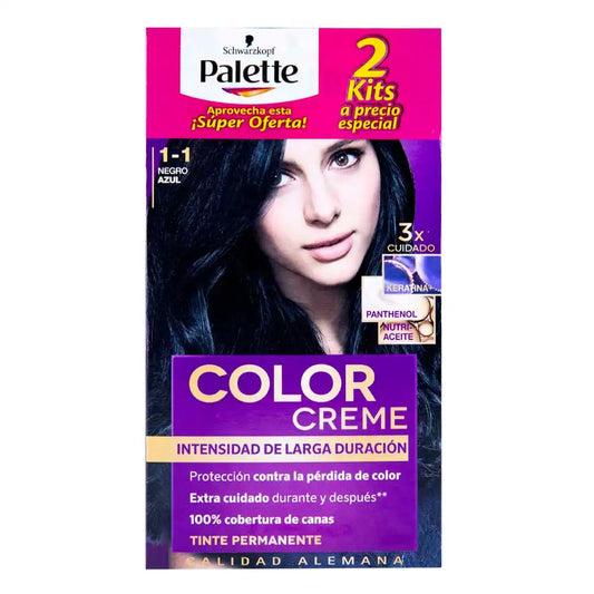 Tinte Palette Duo Negro Azul 1-1
