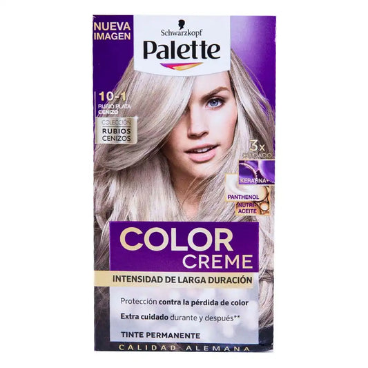 Tinte Palette Rubio Plata Cenizo 10-1