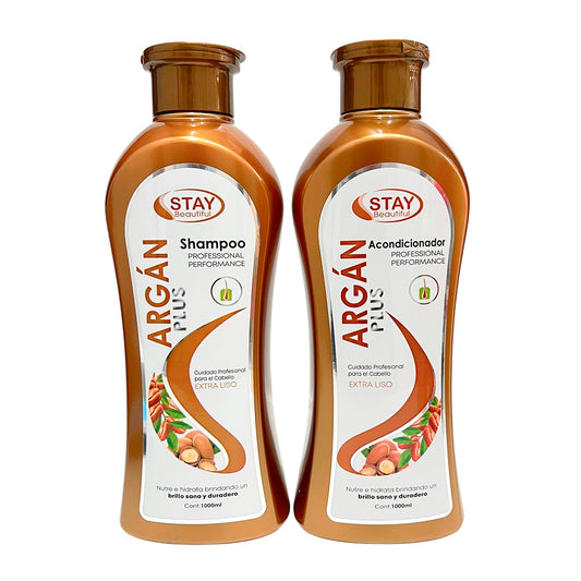 Shampoo y Acondicionador Stay Beautiful con Aceite de Argan 1000 ml