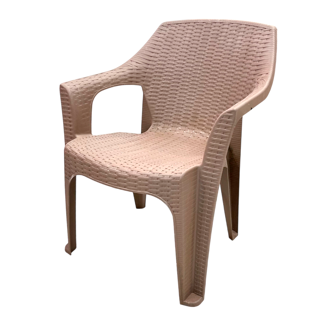 Silla Plástica Ronah Ratan Beige