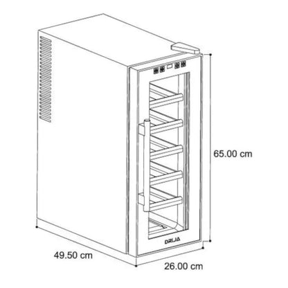 Vinera Termoeléctrica Drija de Mesa Para 12 Botellas
