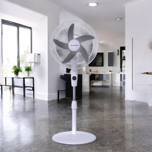 Abanico de Pedestal Premier de 16" Con Panel Solar / Negro - Premier - Titan.com.pa - 7453064744381