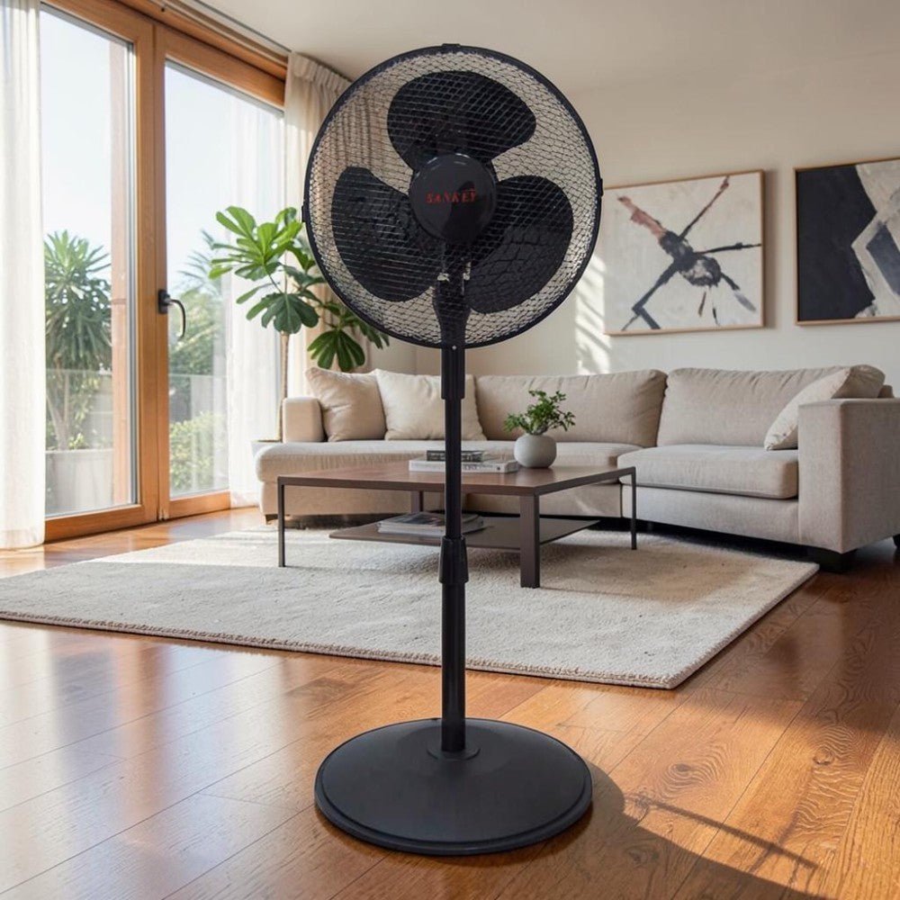 Abanico De Pedestal Sankey 12" Negro - Sankey - Titan.com.pa - 7453013531840