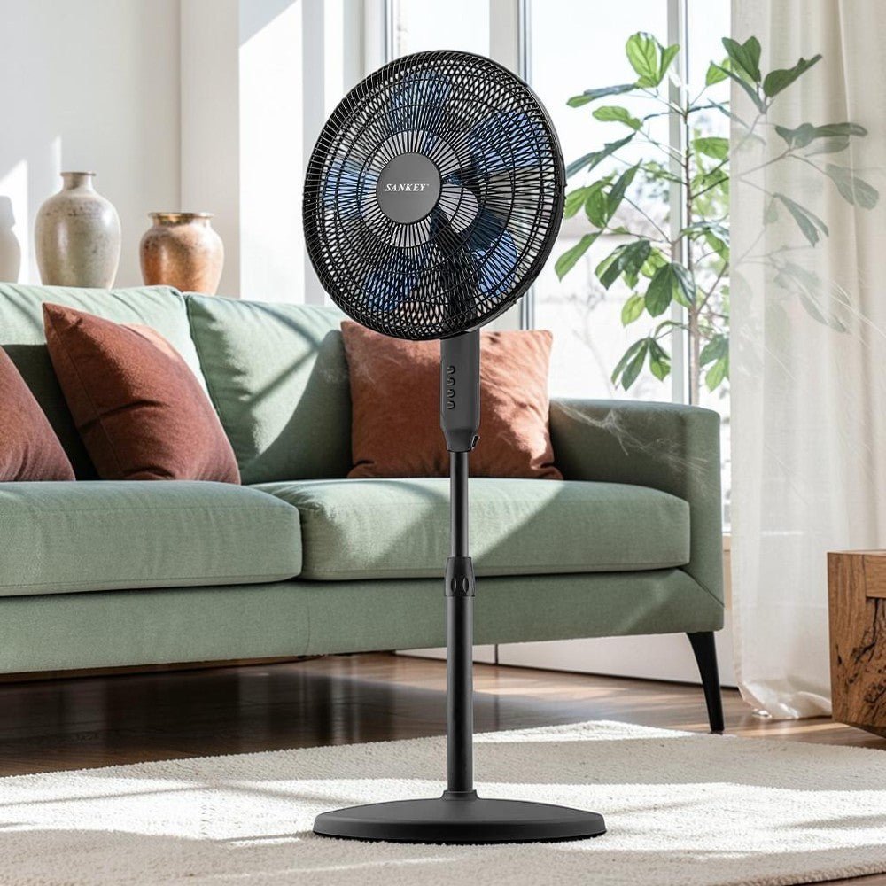Abanico de Pedestal Sankey Doble Aspa Negro de 16" - Sankey - Titan.com.pa - 7453013532526