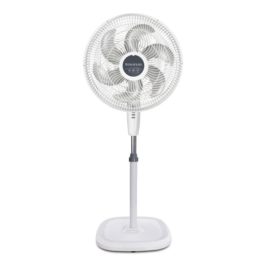 Abanico de Pedestal Taurus Sputnik White de 18"