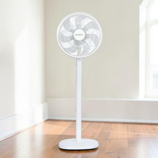 Abanico Pedestal 16" Sankey Blanco
