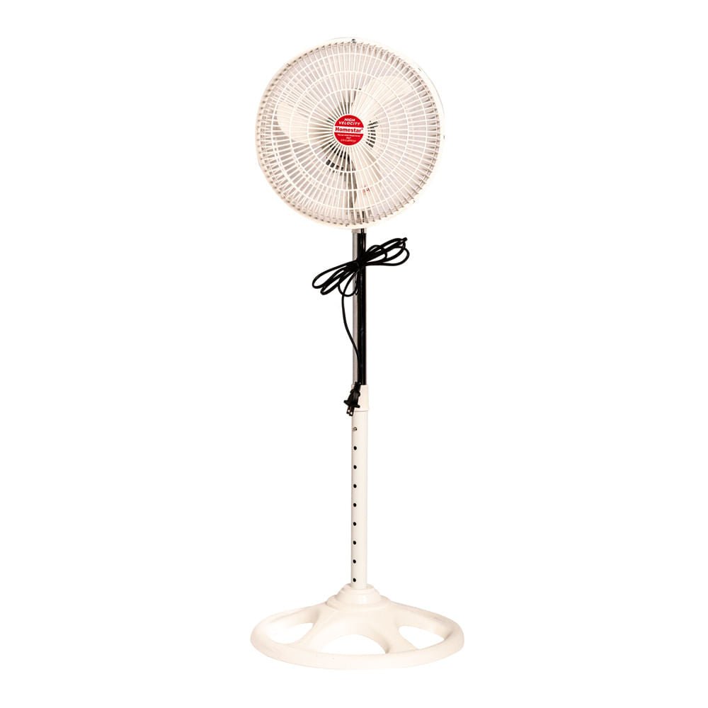 Abanico Pedestal Home Elegance 10" Blanco