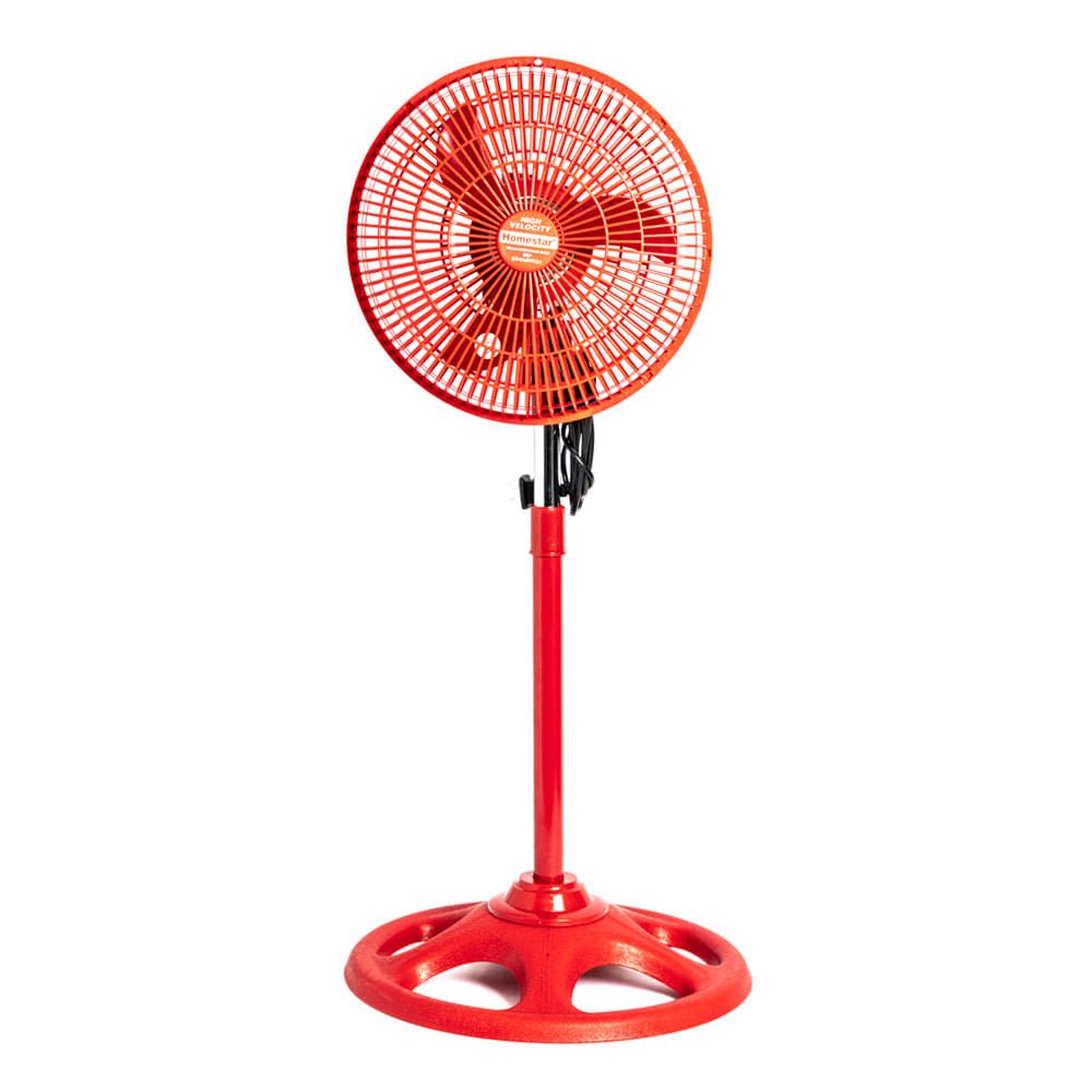 Abanico Pedestal Home Elegance 10" Rojo