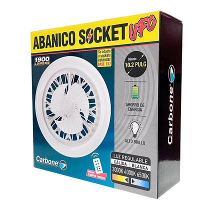 Abanico Socket de Techo Carbone - UFO LED 10" 30W - (AN54) - Carbone - Titan.com.pa - 7450568588640