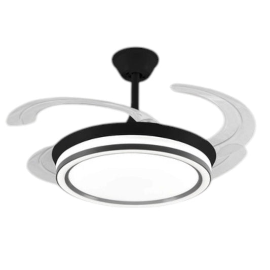 Abanico de Techo Retráctil Carbone con Lámpara 42" Pulgadas Negro