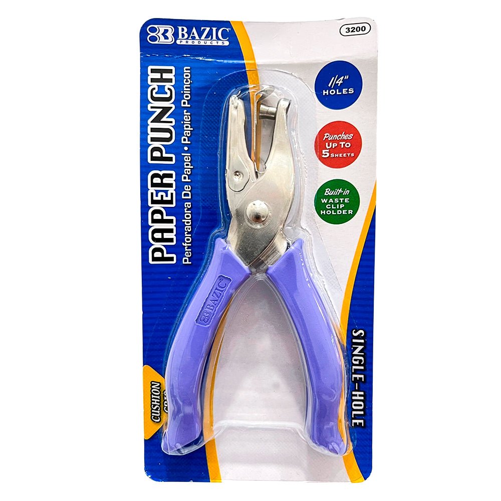 Abre Hueco Metálico Bazic / Premium de 1 Orificio - Surtido - Bazic - Titan.com.pa - 764608032008