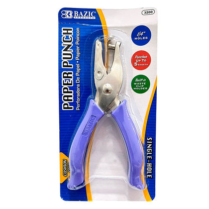 Abre Hueco Metálico Bazic / Premium de 1 Orificio - Surtido - Bazic - Titan.com.pa - 764608032008