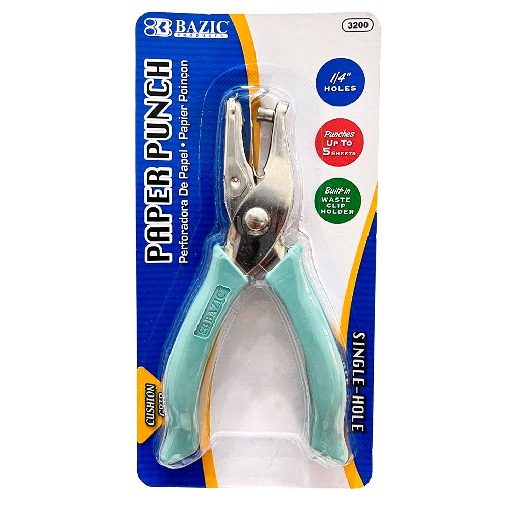Abre Hueco Metálico Bazic / Premium de 1 Orificio - Surtido - Bazic - Titan.com.pa - 764608032008