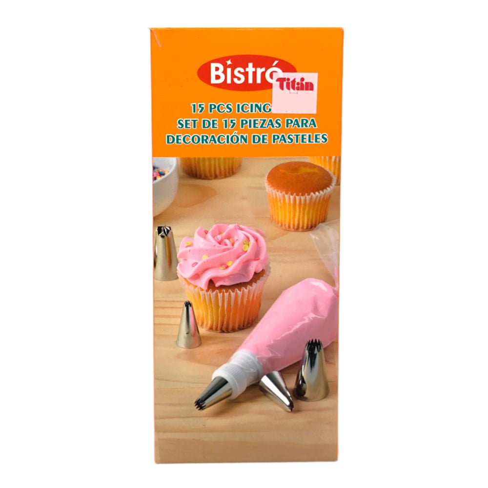 Accesorio Para Decoración de Pasteles Bistro 15 Piezas