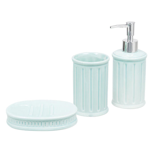 Accesorios de Ceramica Four Seasons para Baño 4 piezas Aqua