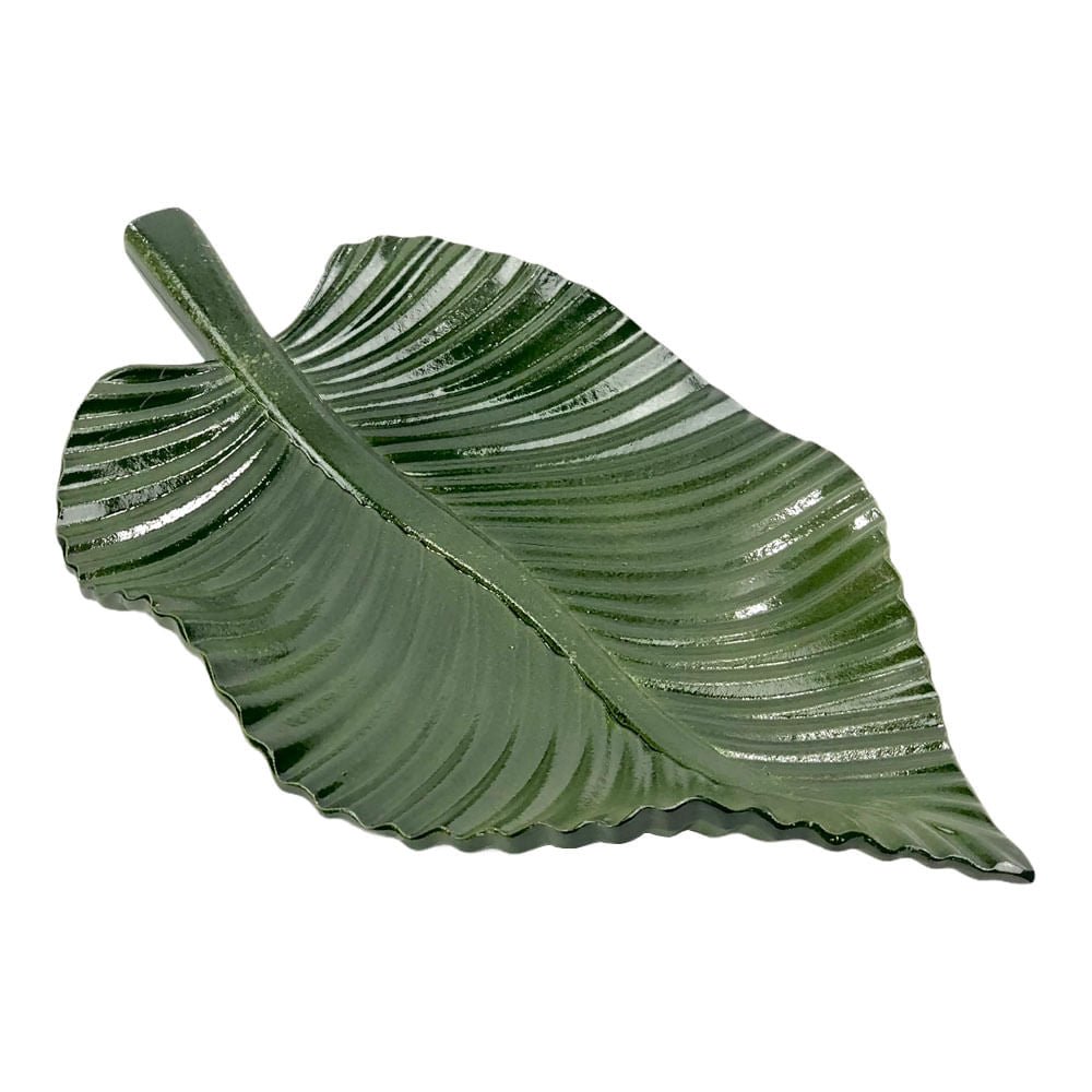 Adorno Decorativo Rainbow Hoja 14" x 8" - Verde oscuro
