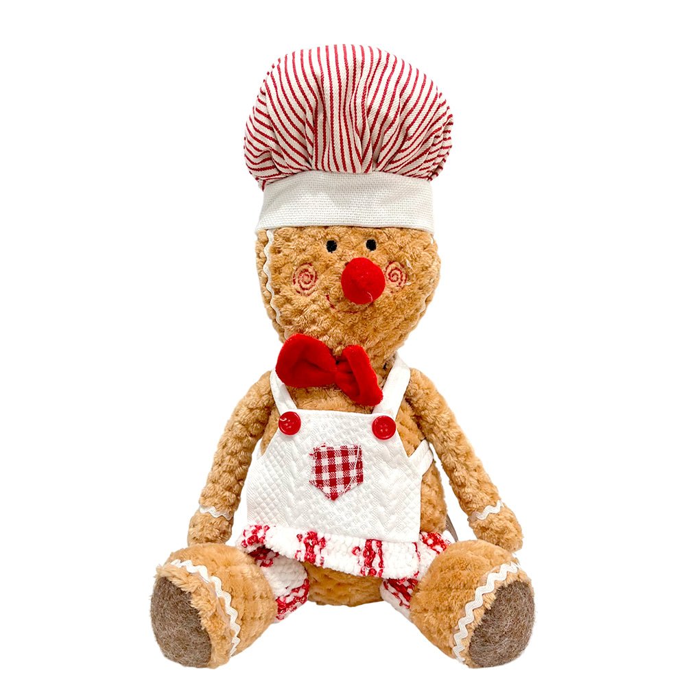 Adorno Navidad / Hombre de Jengibre Sentado / 28 cm - Miro Christmas - Titan.com.pa - 7450206259048