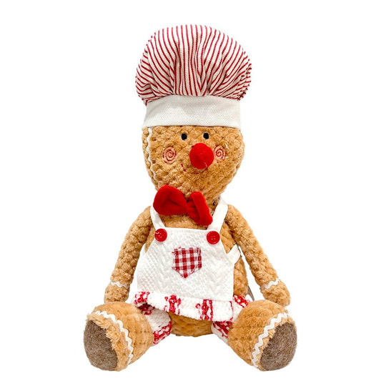 Adorno Navidad / Hombre de Jengibre Sentado / 28 cm - Miro Christmas - Titan.com.pa - 7450206259048