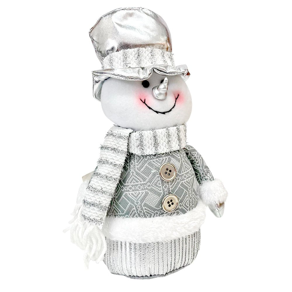 Adorno Navideño Santa y Muñeco de Nieve de Pie / Plateado y Blanco / Miró Christmas - Miro Christmas - Titan.com.pa - 7450206073934