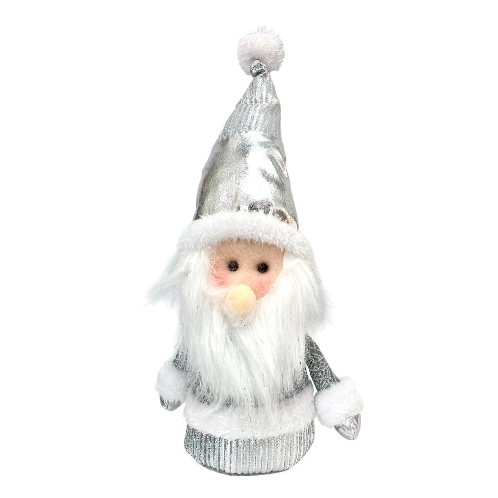 Adorno Navideño Santa y Muñeco de Nieve de Pie / Plateado y Blanco / Miró Christmas - Miro Christmas - Titan.com.pa - 7450206073934