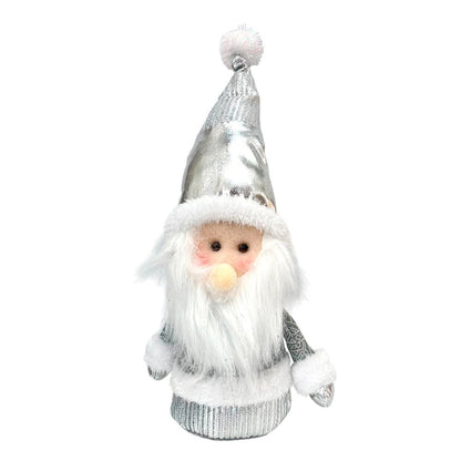 Adorno Navideño Santa y Muñeco de Nieve de Pie / Plateado y Blanco / Miró Christmas - Miro Christmas - Titan.com.pa - 7450206073934