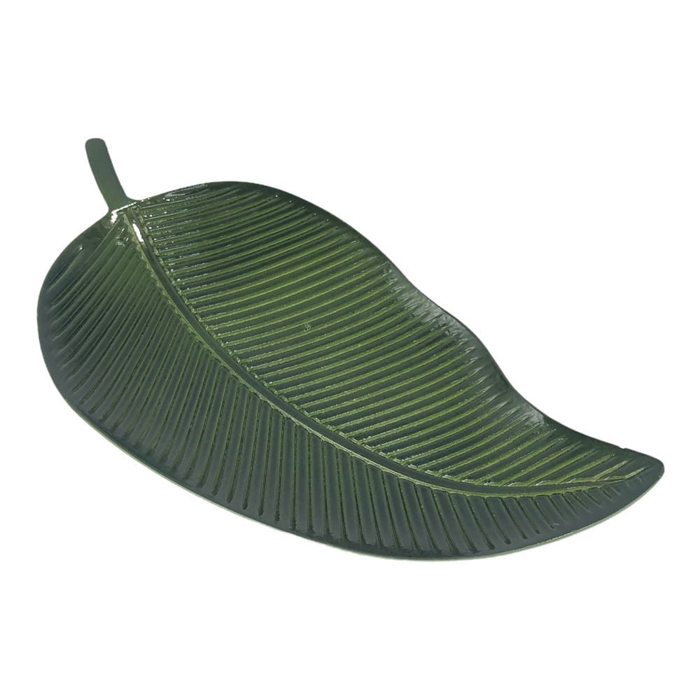 Adorno Rainbow Decorativo Hoja 33 cm x 17 cm - Verde oscuro
