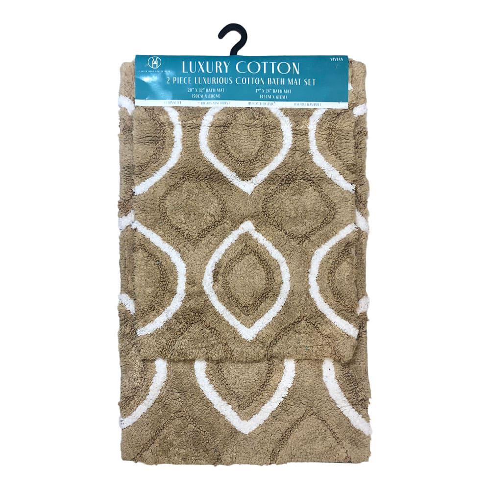 Alfombra Baño Vivatex Vivian set 2 piezas - Beige