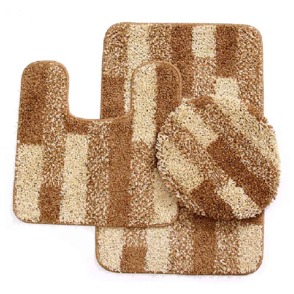 Alfombra De Baño Brick 3 Piezas