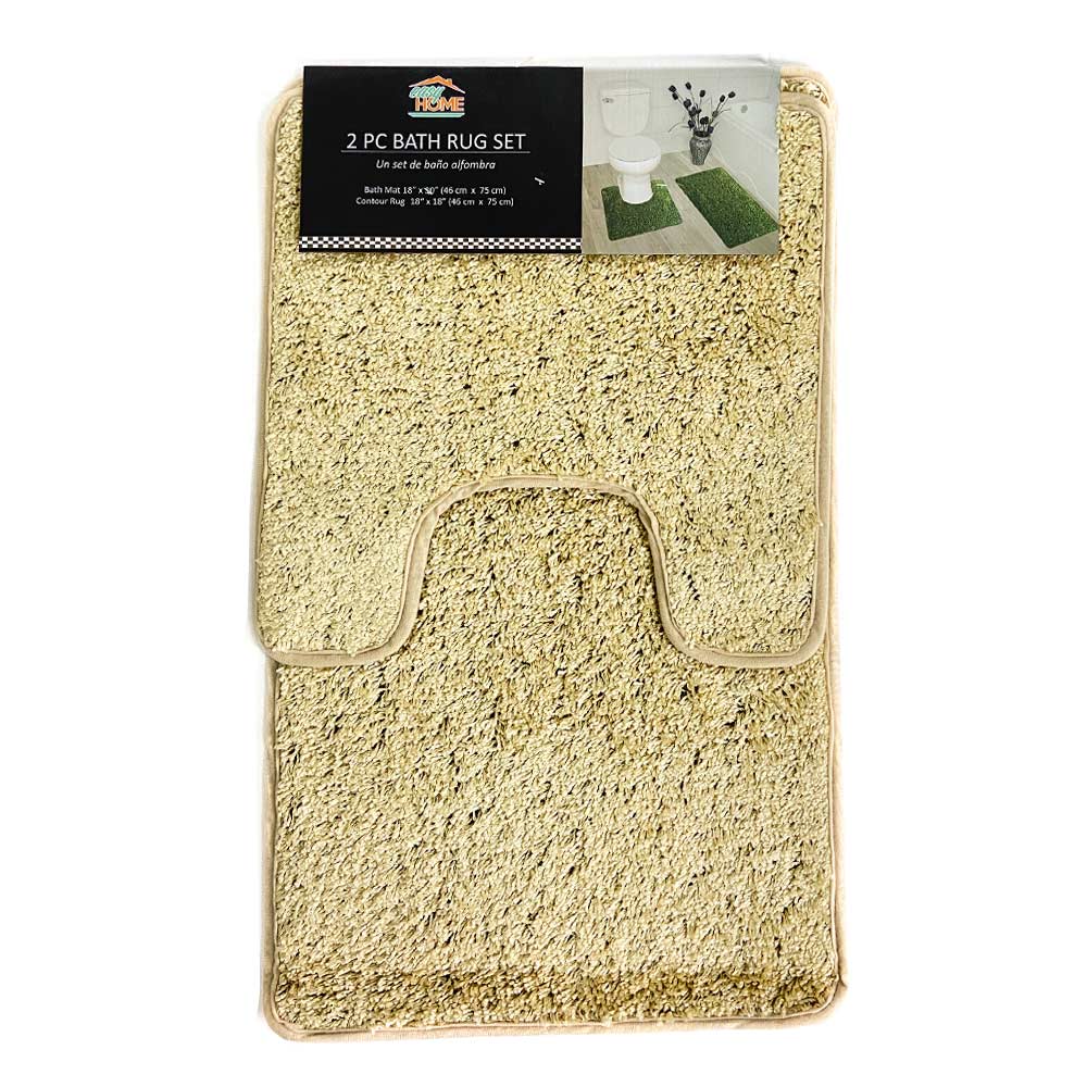 Alfombra de Baño Easy Home Layla 2 Piezas - Amarillo claro