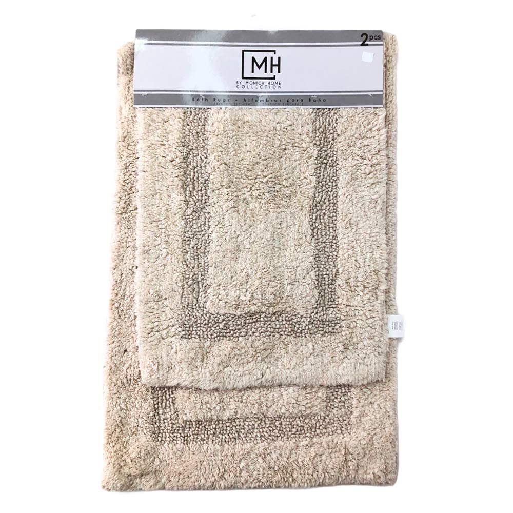 Alfombra de Baño Mónica Home 2 Piezas - Beige