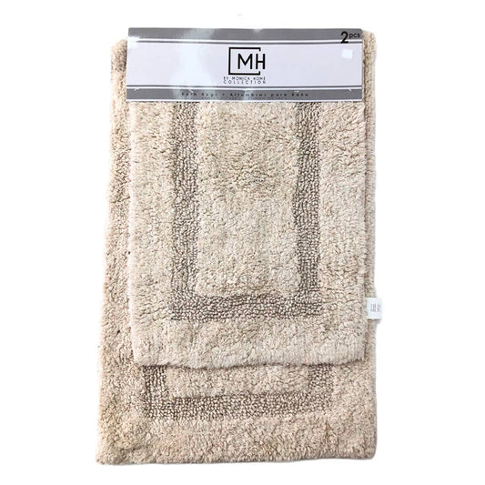 Alfombra de Baño Mónica Home 2 Piezas - Beige