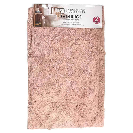 Alfombra de Baño Monica Home 2 Piezas - Coral Claro